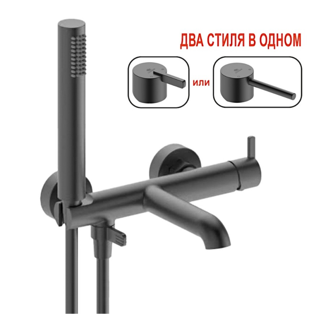 смеситель для ванны и душа ganzer gz03131-q оружейная сталь