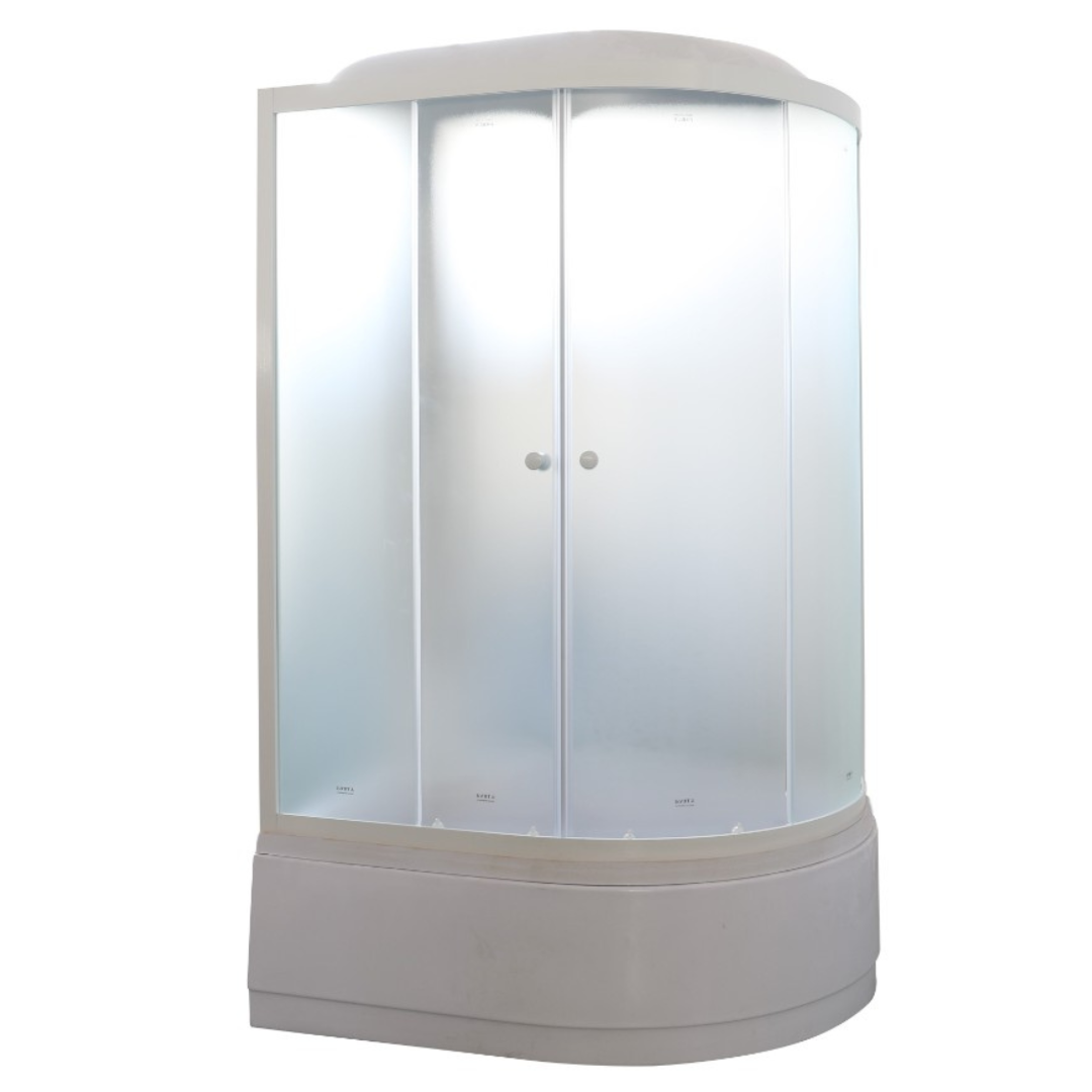 душевая кабина parly effect ef1221l 120x80 матовое стекло / матовые задние стенки