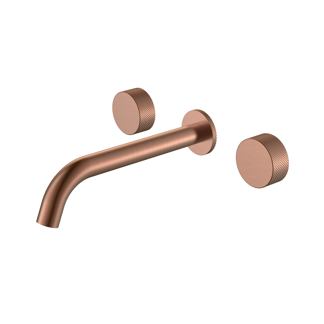 смеситель скрытого монтажа для умывальника boheme stick spirale 152-2-cb.4 брашированная медь