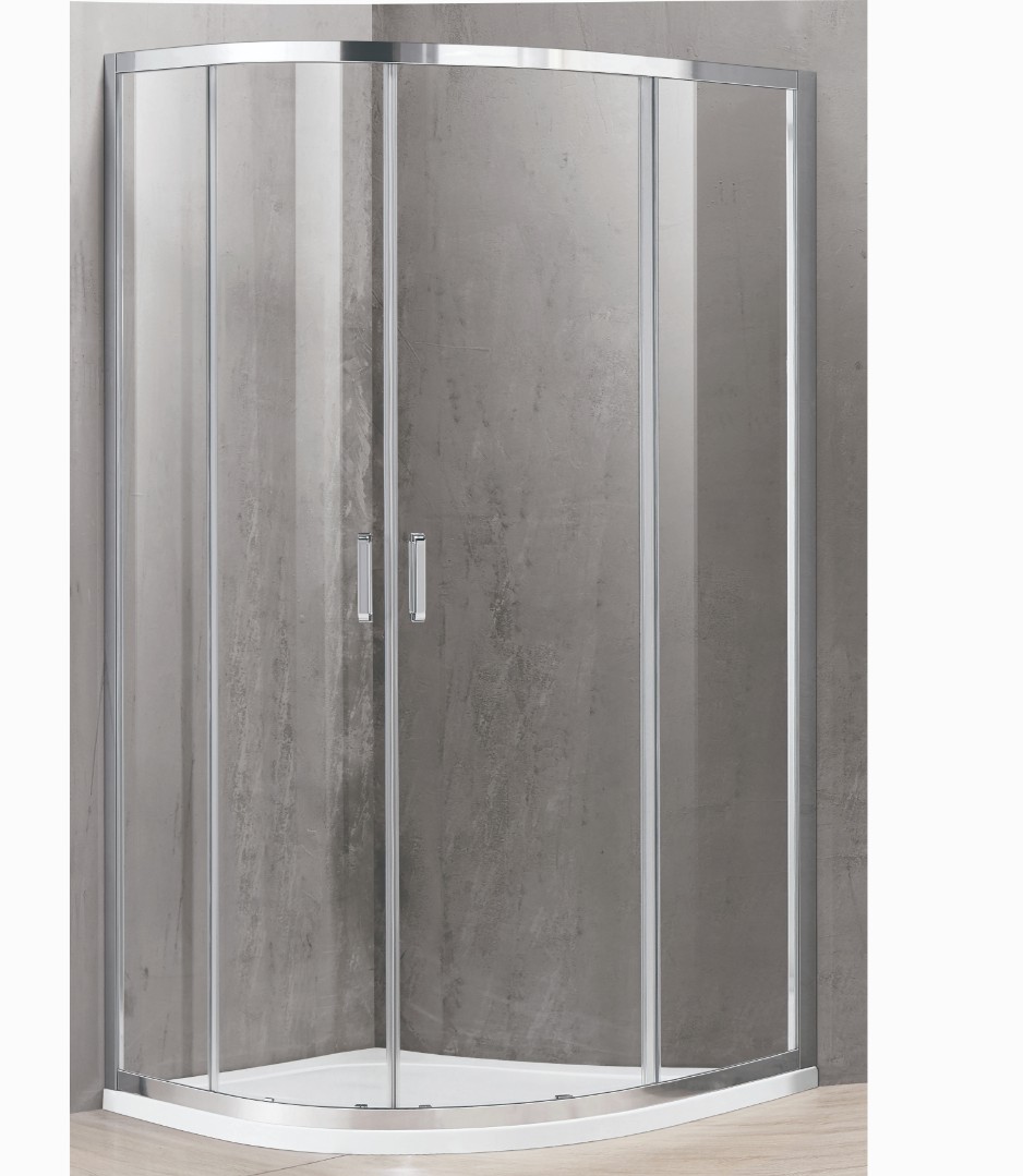 душевой уголок adema гласс лайн (glass line) 100x90 тонированные стекла / профиль хром