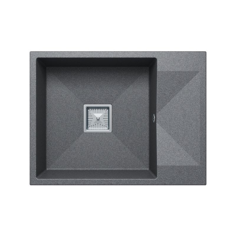 кухонная мойка polygran blade 660 66x50 серый