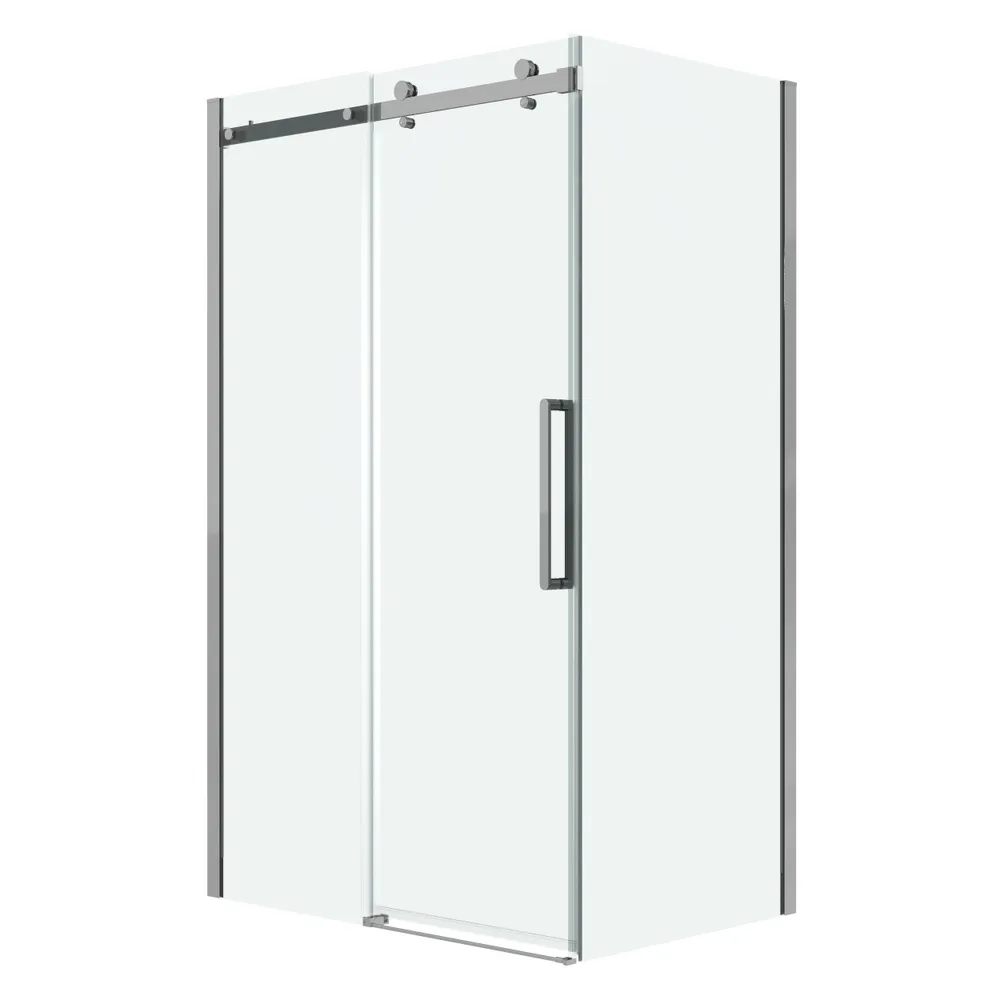 душевой уголок grossman classic 120x100 стекла прозрачные, профиль хром