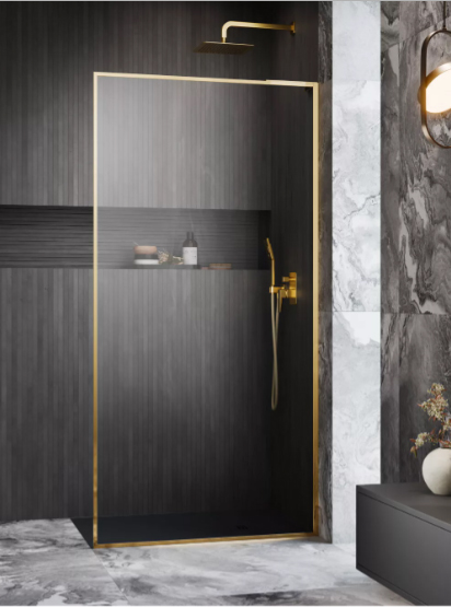 душевой уголок radaway modo f sl gold ii 85x200 правый, стекла прозрачные, профиль золото
