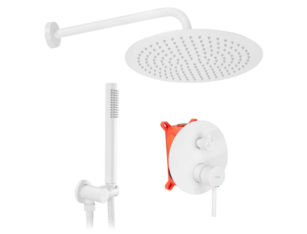 душевая система скрытого монтажа rea lungo white rea-p8540 белая