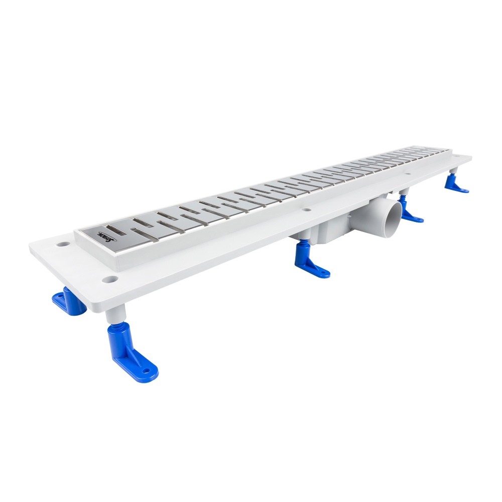 душевой лоток styron sty-м-90 с решеткой medium, серый