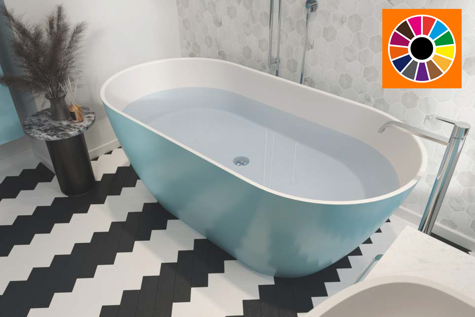 ванна каменная holbi venus new 158x79 sd двухцветная матовая ral
