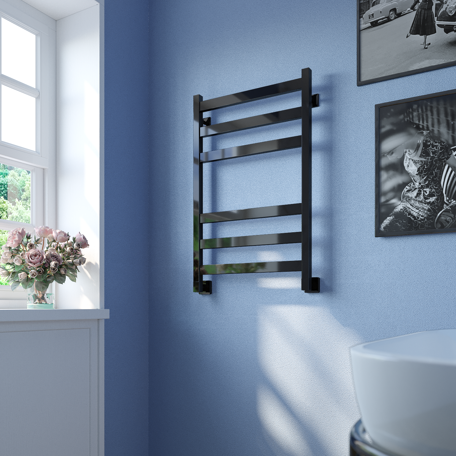 полотенцесушитель водяной stinox verona 50x80 черный глянец