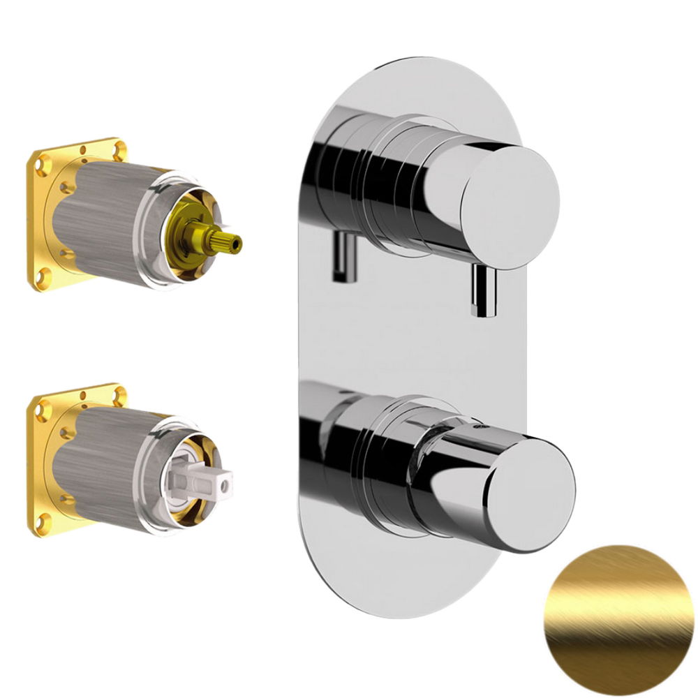 смеситель для душа daniel trilogy tg612d3kbdp золотой матовый