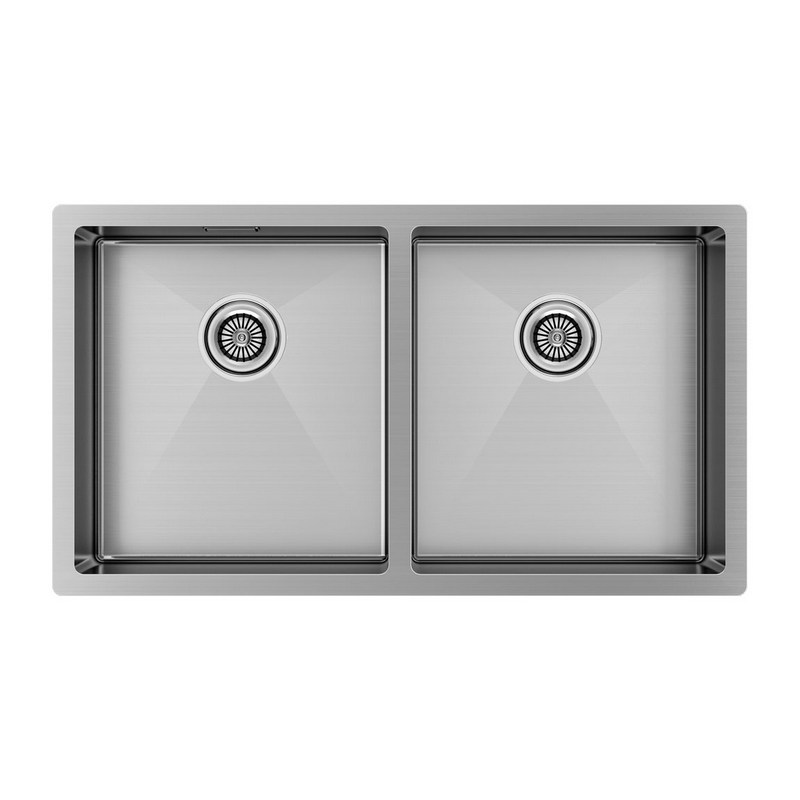 мойка кухонная paulmark gerberg 78/2 uni pm237844-bs брашированная сталь
