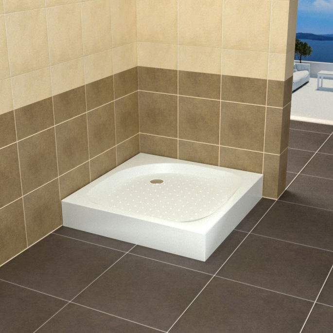 душевой поддон rgw acrylic lux/tn 80х80x15