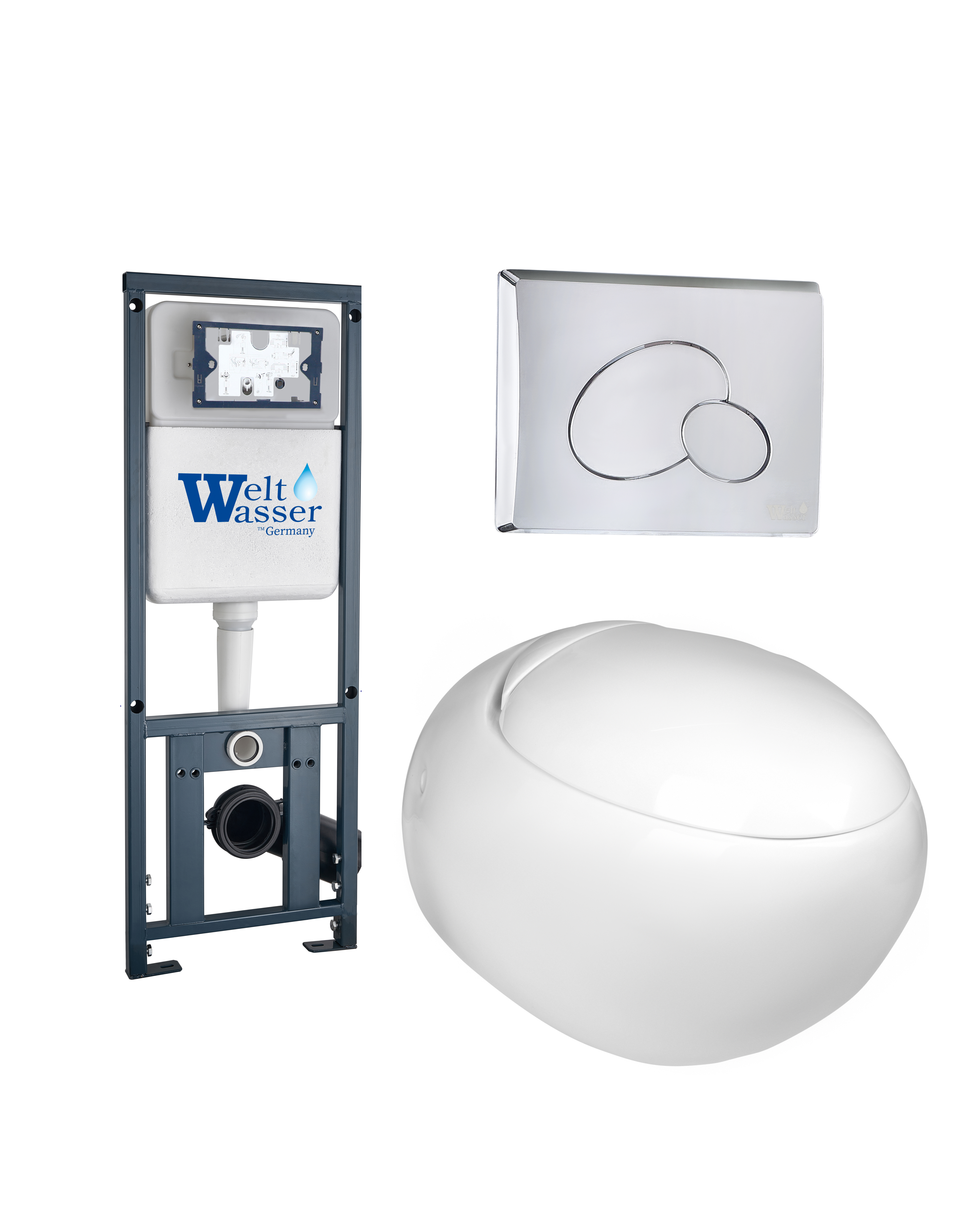 комплект welt-wasser marberg 410 + jeckenbach 004 gl-wt + mar 410 rd с клавишей хром