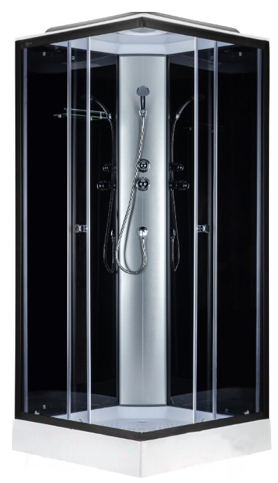душевая кабина saniteco sn-290b 90x90 черная