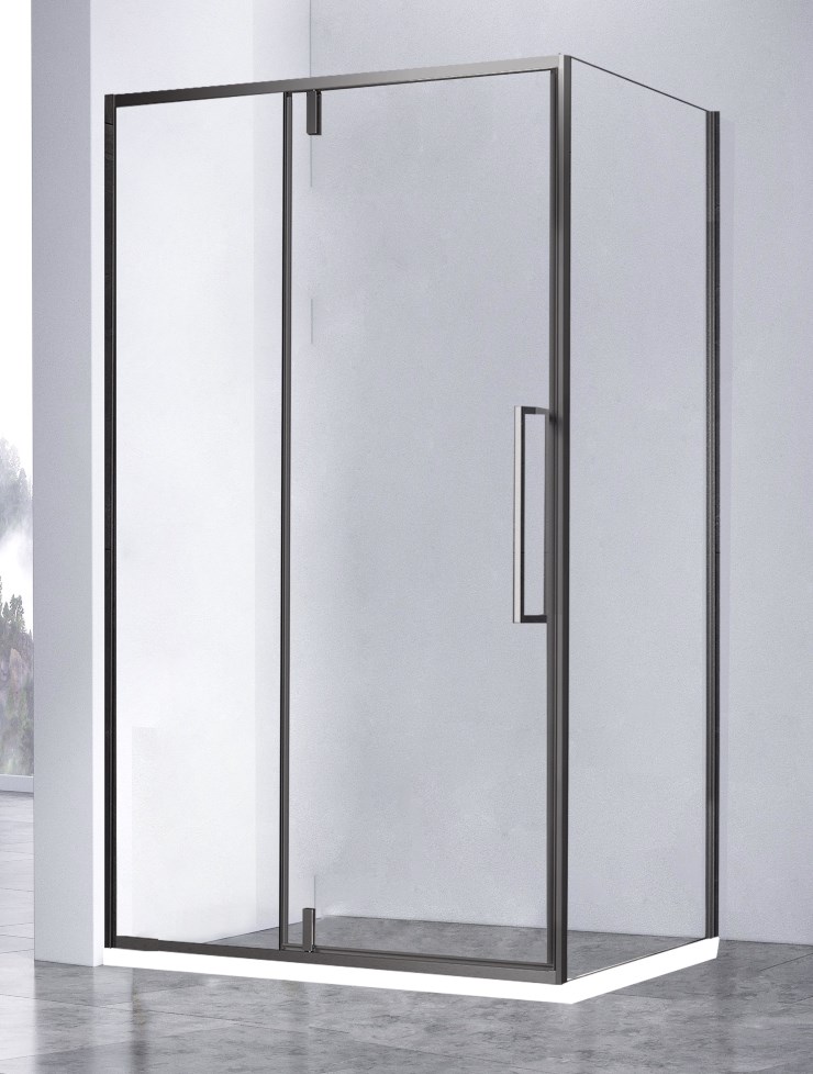 душевой уголок vincea slim-n vsr-4snp1012clgm 120x100 прозрачное стекло / профиль вороненая сталь