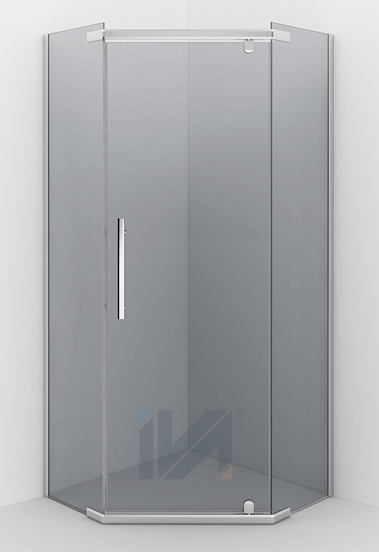 душевой уголок iva e1pc100т 100x100 тонированное стекло / профиль сатин без поддона