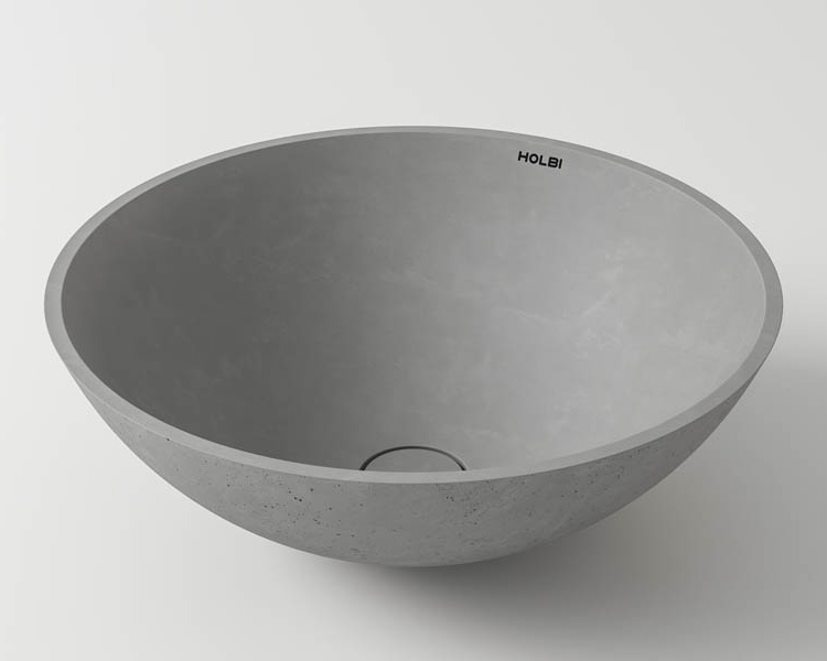 умывальник накладной holbi demeter 40,5x40,5 nc нано-бетон