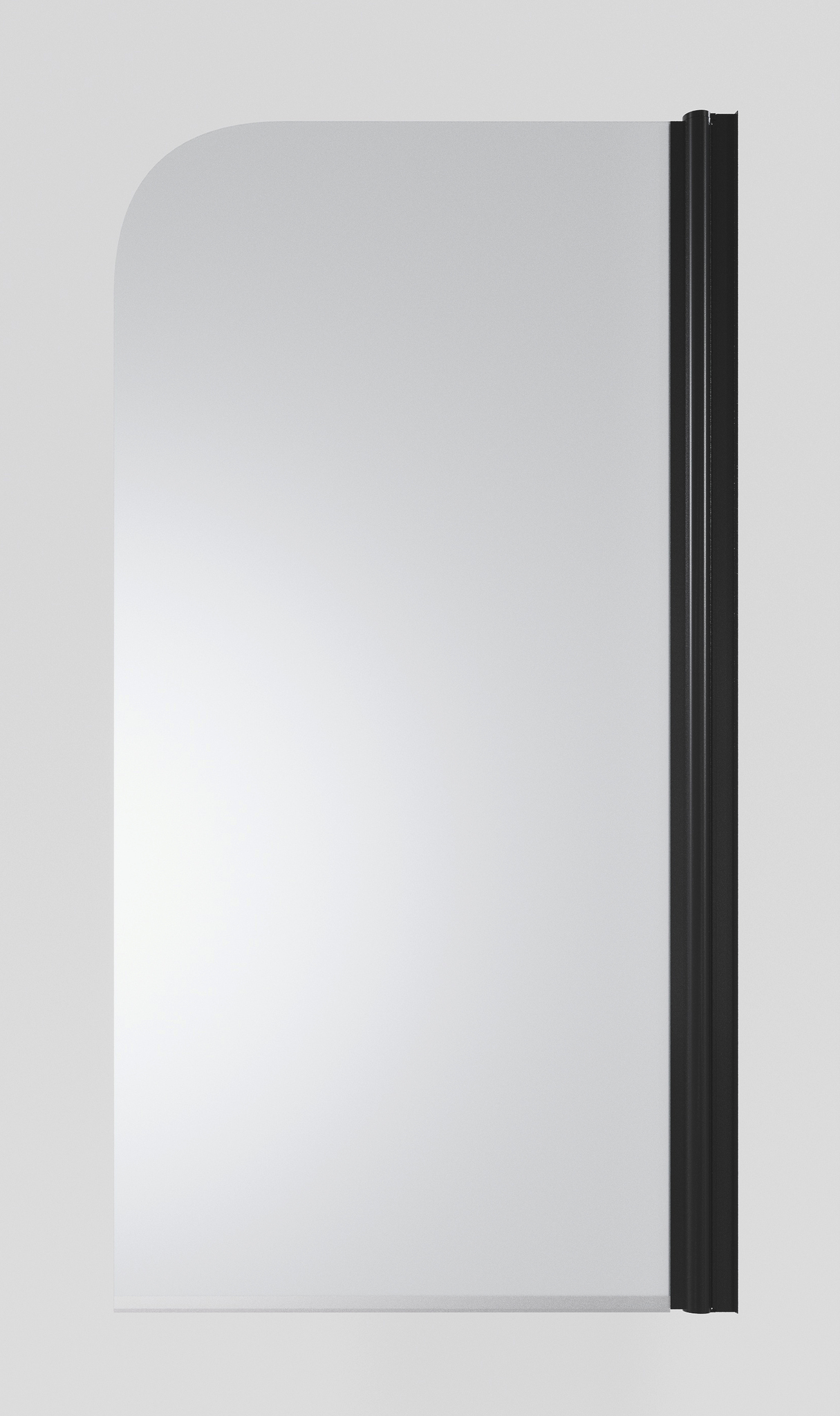 шторка на ванну timo tcm-80/03f-6 80x140 стекла матовые, профиль черный