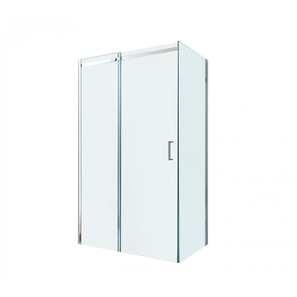 душевой уголок berges melita 110x80 стекла прозрачные, профиль хром