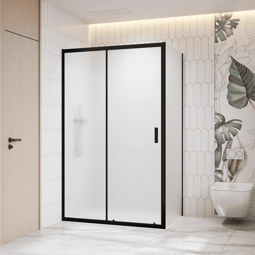 душевой уголок rgw classic cl-133b (cl-13b + z-03b) 140x80 стекло cora / профиль черный