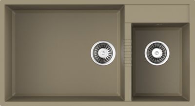 кухонная мойка omoikiri tedori 85-2-u-ch 4993945 85x46,5 шампань