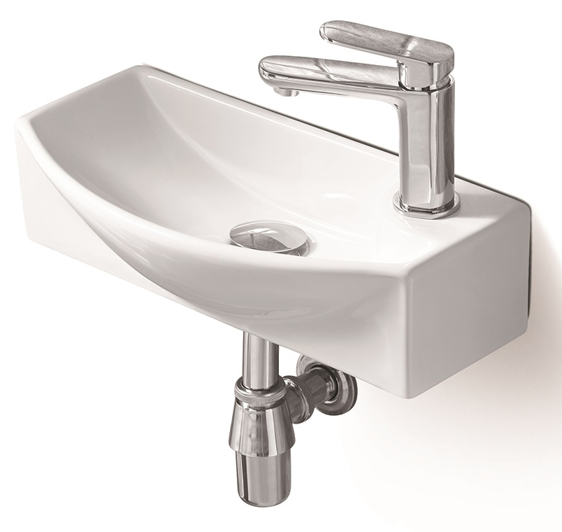 умывальник накладной/подвесной santiline sl-2013l 45,5x22 белый (левый)