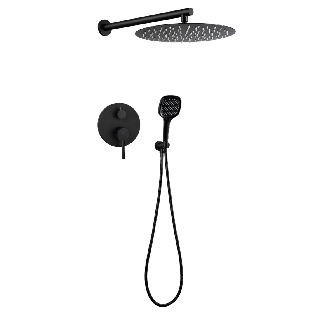 душевая система скрытого монтажа filarete roun fl1028bl черный матовый