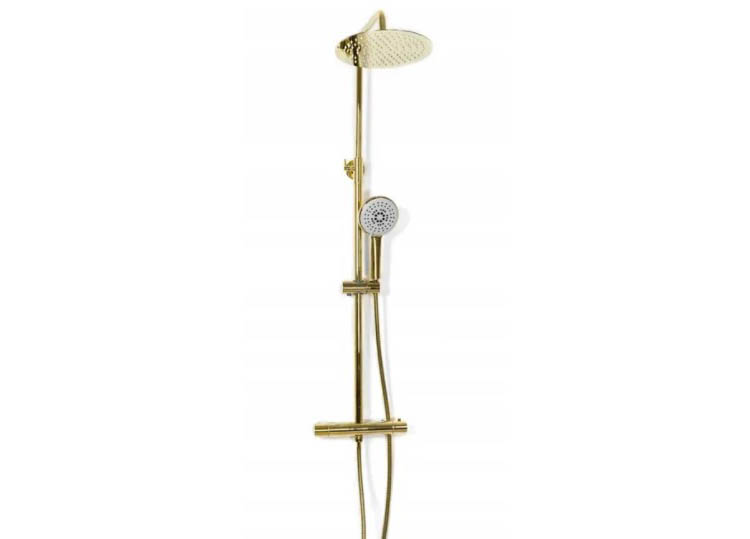 душевая система rea vincent gold p8005 с термостатом золото