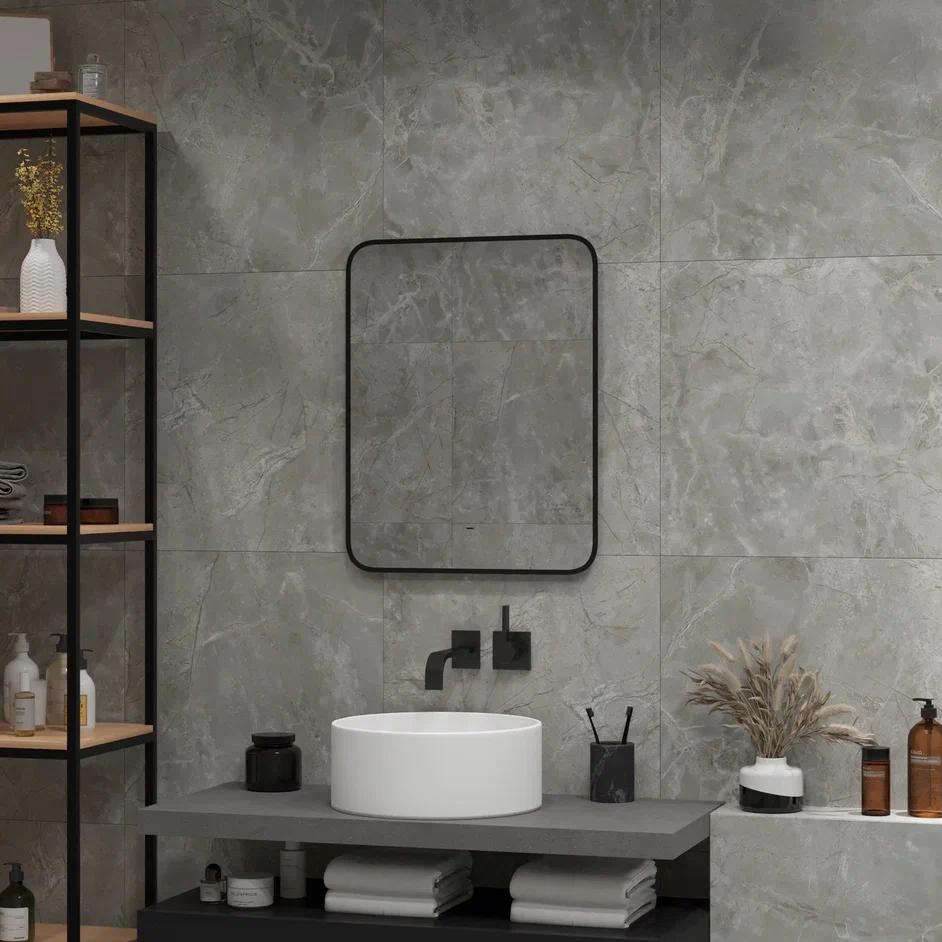 зеркало континент torry black led 60x70 с подсветкой и б/к сенсором