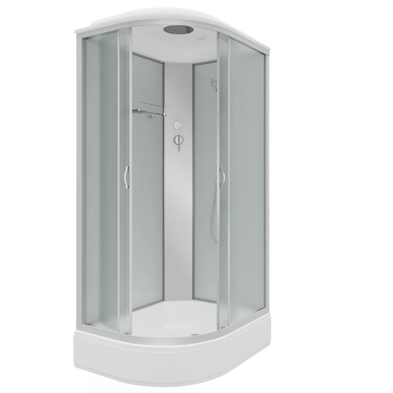 душевая кабина niagara ng-33294r 120x90 стекла матовые, профиль хром