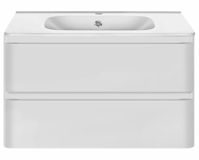 тумба под умывальник vincea vico vp800 g.white vmc-2v800gw белый глянцевый