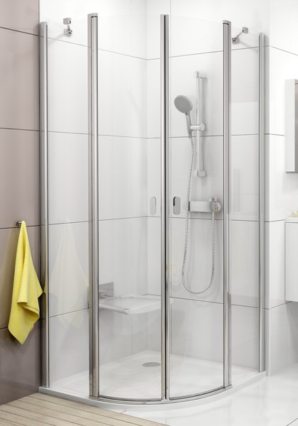 душевой уголок ravak chrome cskk4-90 90x90 стекло white+transparent