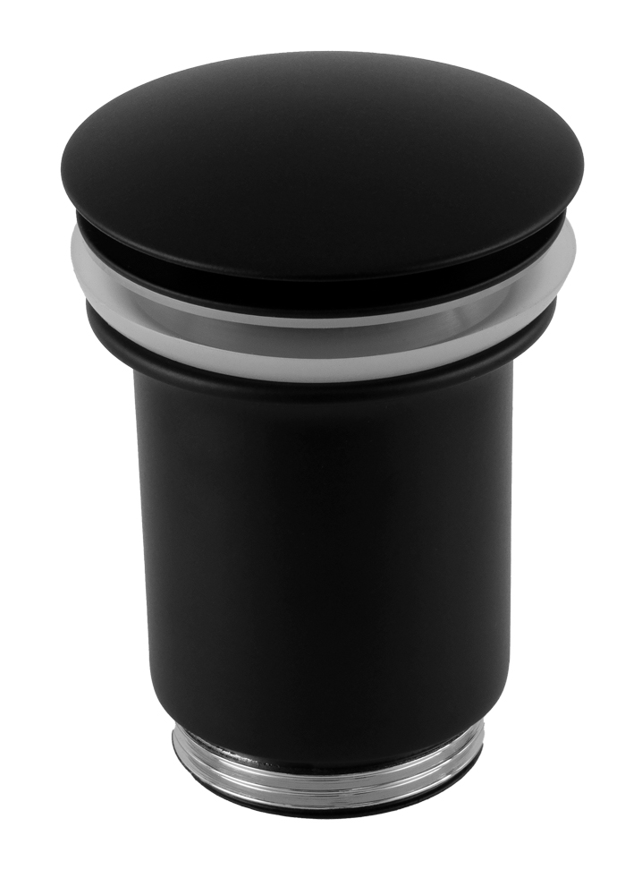 донный клапан без перелива 1”1/4 remer 904cc114no черный матовый