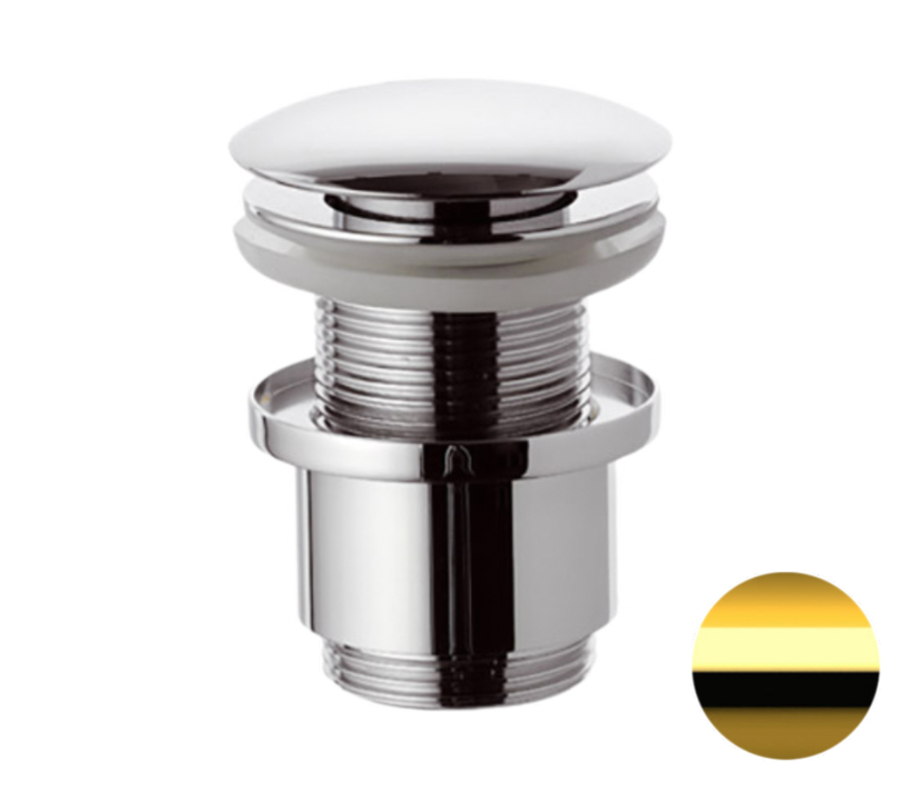 донный клапан без перелива 1”1/4 remer 904cc2114do золото глянцевое