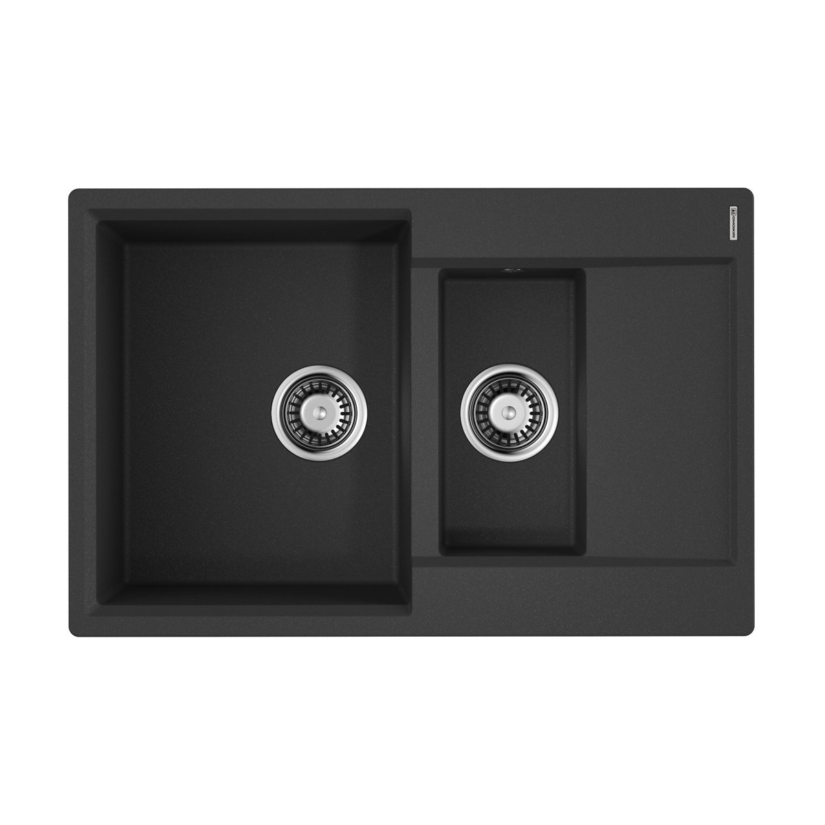 кухонная мойка omoikiri daisen 78-2t bl4993535 78x51 черный