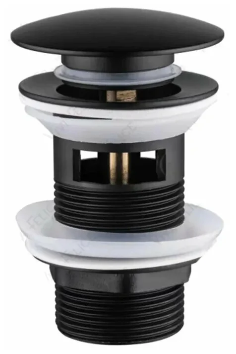 донный клапан vivi felice v - 4 nero opaco с переливом черный