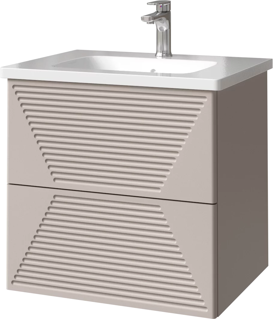 тумба подвесная caprigo modo terza 60 35610-sf022 коричневый матовый
