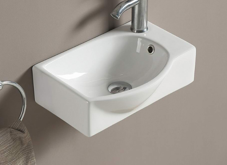 умывальник подвесной ceramalux 78404l 40x28,5 белый