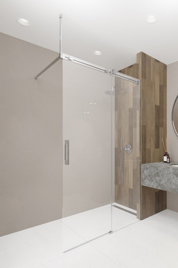 душевой уголок radaway espera pro walk-in 110r 110x200 стекла прозрачные, профиль хром