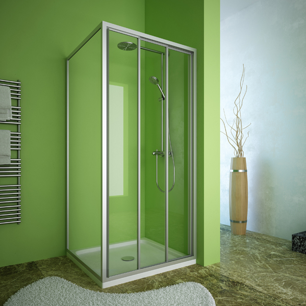 душевой уголок gutewetter practic square gk-403 110x110 (матовый хром/стекло матовое)